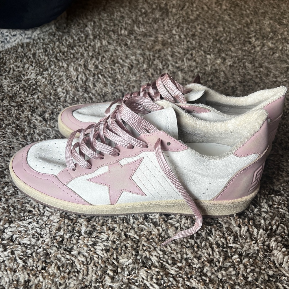 Golden Goose Pink and White Women's Sneakers size 40 Brand New